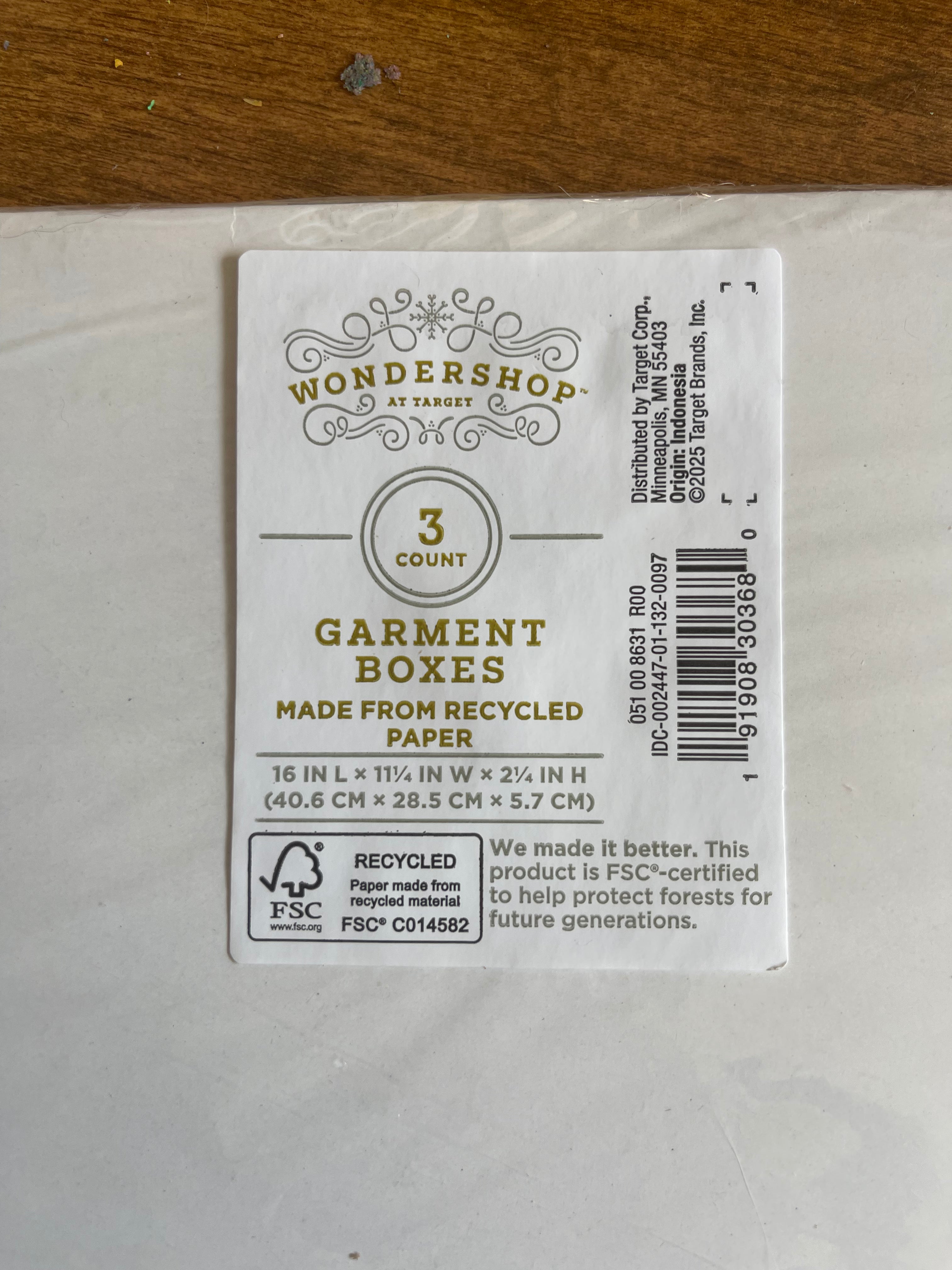 Garment/Gift Boxes(Set of 3)