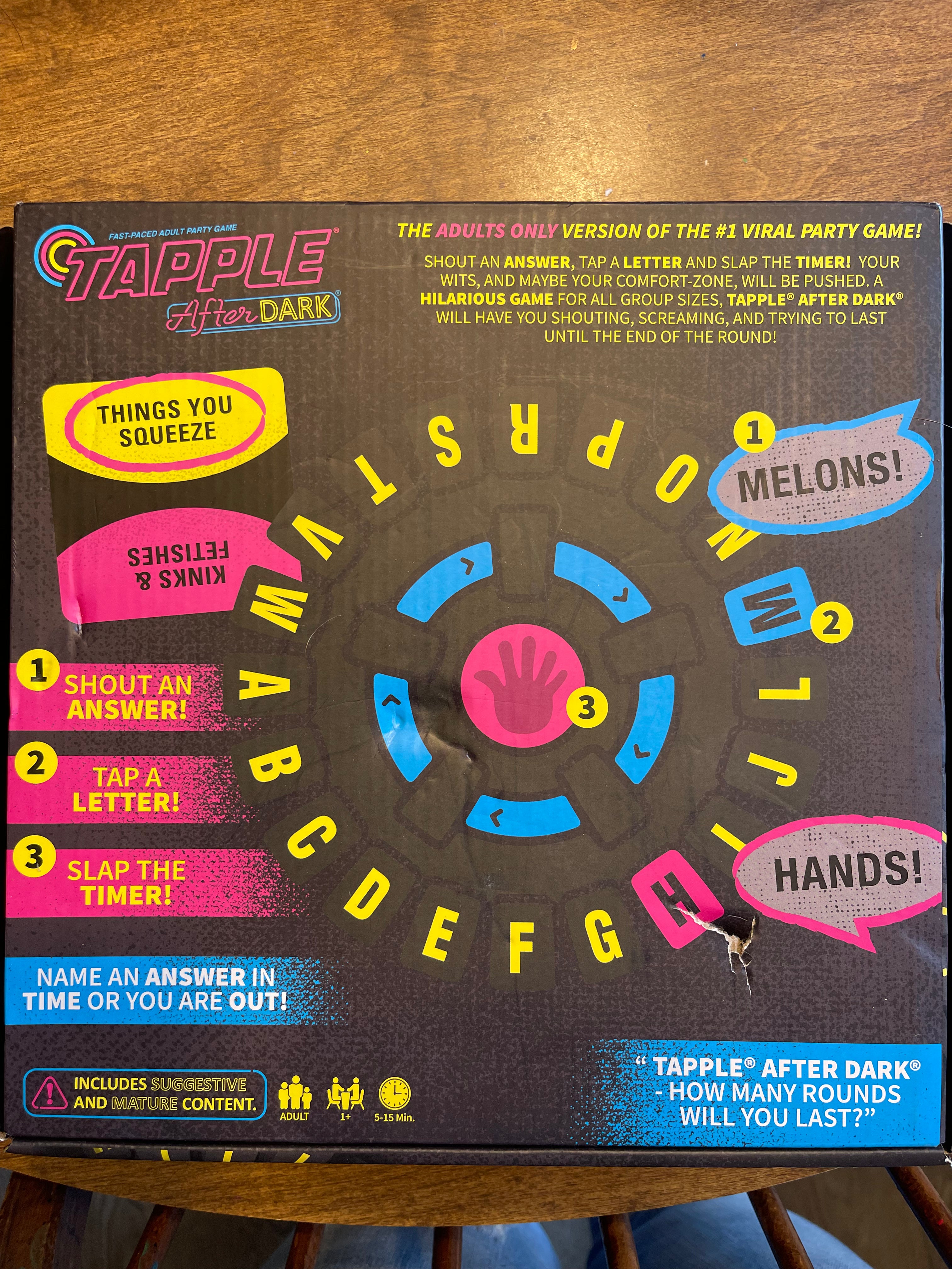 Tapple After Dark Game