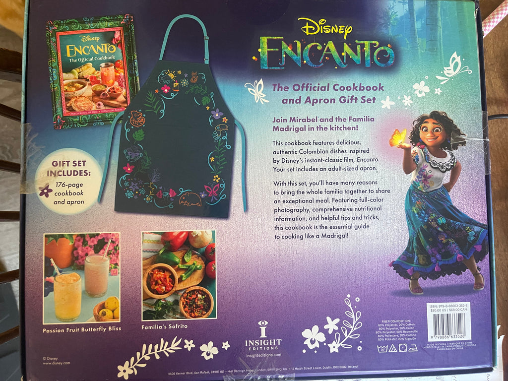 Disney Encanto Official Cookbook and Apron Gift Set