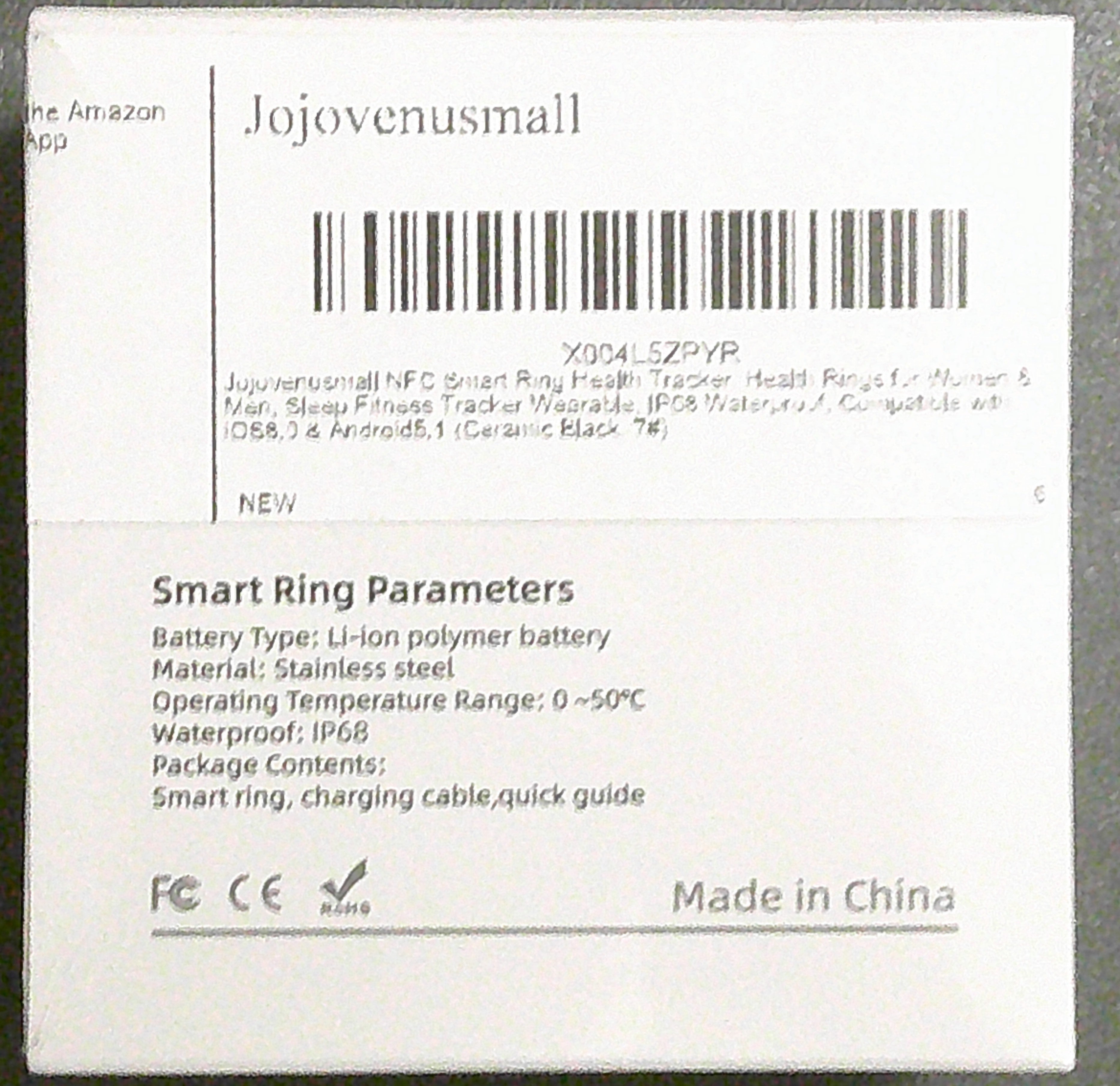 Jojovenusmall Smart Ring